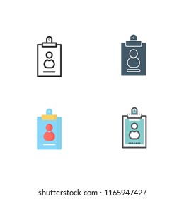 identification icons vector with four different style