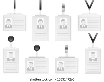 Identification id card vector design illustration isolated on white background