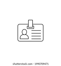 identification Line Icon Isolated On White Background