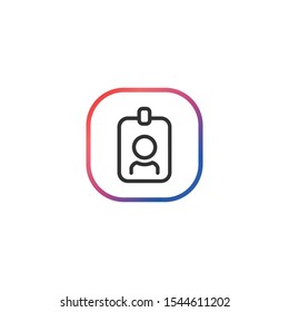 Identification  - Line Vector Icon
