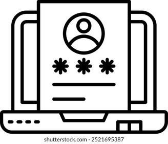 Identification Line vector Icon Design