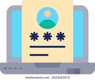 Design de ícone de vetor de linha de identificação