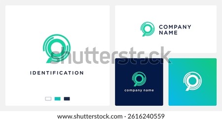 Identification logo design magnifying glass