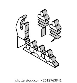 identification of management team isometric icon vector. identification of management team sign. isolated symbol illustration