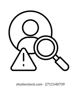 Identification Outline Icon Vector Illustration