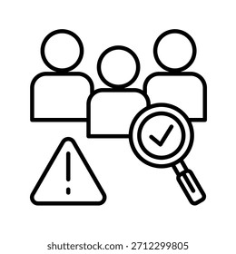 Ilustração do vetor do ícone de contorno de identificação