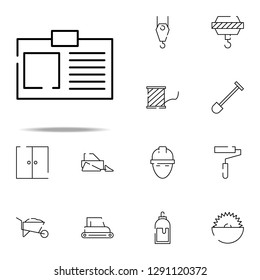 identification of a person icon. construction icons universal set for web and mobile