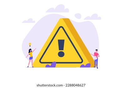 Identification of problems, risk analysis, ways to overcome or resolve problems concept. Vector illustration.