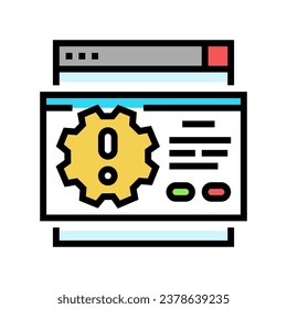 identification risk color icon vector. identification risk sign. isolated symbol illustration
