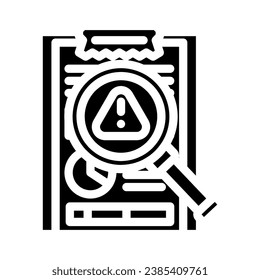 identification risk glyph icon vector. identification risk sign. isolated symbol illustration
