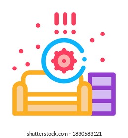 identification of sanitary problems in living room icon vector. identification of sanitary problems in living room sign. color symbol illustration