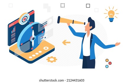 Identification and searching potential business target. Discovering potential market customer behavior