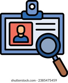 Identification vector icon. Can be used for printing, mobile and web applications.