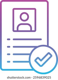 Identification vector icon. Can be used for printing, mobile and web applications.