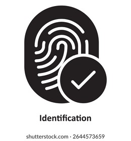 Identification Vector Icon which can easily modify or edit
