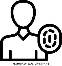 identification  Vector illustration on a transparent background. Premium quality symmbols. Thin line vector icons for concept and graphic design. 

