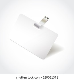 identification white blank plastic cards id badge design template empty