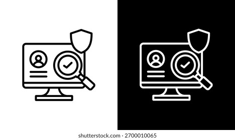 Identificação Branco Ícone Definir Design