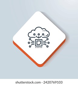 Identify cloud-specific risks icon vector design