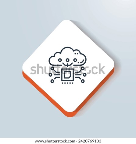 Identify cloud-specific risks icon vector design
