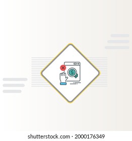 Identifizieren Sie das Symbol für Finanzrisiken, Vektordesign
