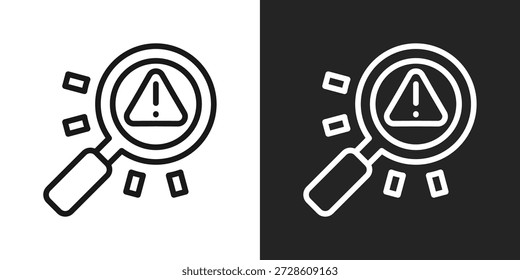 Identify Icon In Black And White Line Style