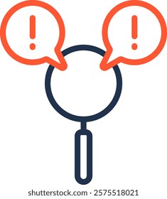 Identify Icon Color Line Vector Illustration