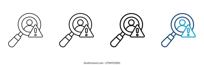 Identificar icono Diferente estilo de contorno de Colección Conjunto de Ilustración vectorial
