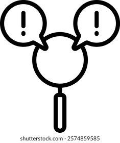 Identify Icon Outline Vector Illustration