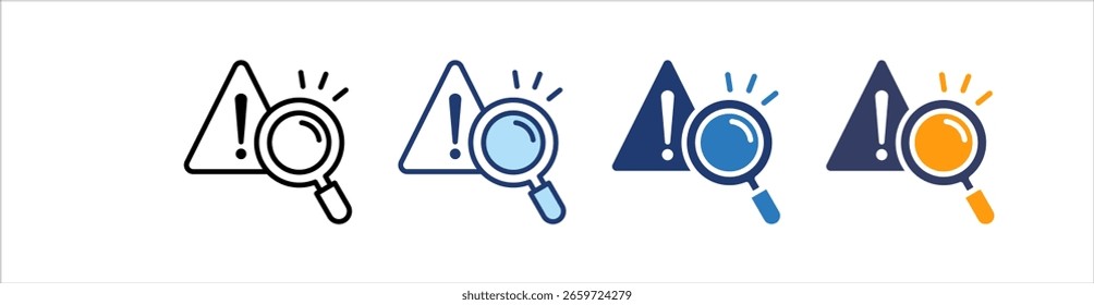 Identificar conjunto de iconos Colección de estilos múltiples