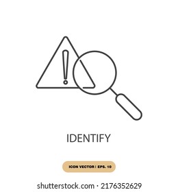 identify icons  symbol vector elements for infographic web