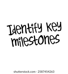 identify key milestones text on white background.