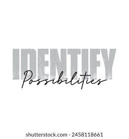 identificar texto de posibilidades sobre fondo blanco.