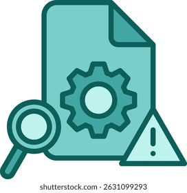 Identify Problem Icon Solid Vector Illustration