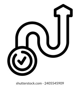 Identify right decision icon outline vector. Decisions making process. Intellectual mindset ability