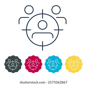 Identifyig Target Customer - Stock Icon as EPS 10 File