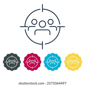Identifyig Target Customer - Stock Icon as EPS 10 File