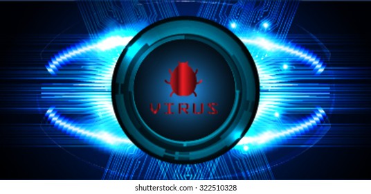 identifying a computer virus. Anti virus protection and computer security concept. PC. vector one zero. scan. technology digital website. vector