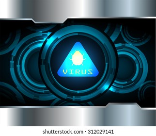 identifying a computer virus. Antivirus protection and computer security concept. PC. vector one zero. scan. technology digital website internet web