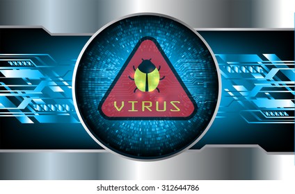identifying a computer virus. Antivirus protection and computer security concept. PC. vector one zero. scan. technology digital website internet web