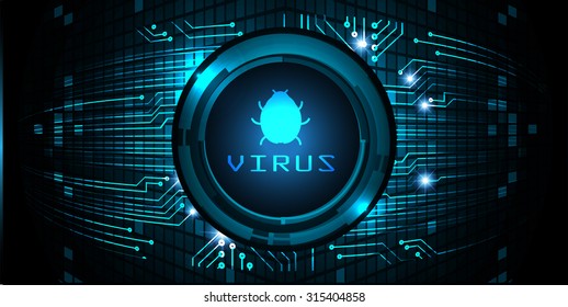 identifying a computer virus. Antivirus protection and computer security concept. PC. vector one zero. scan. technology digital website internet web. 