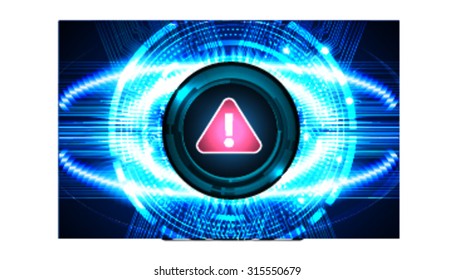 identifying a computer virus. Antivirus protection and computer security concept. PC. vector one zero. scan. technology digital website internet web. 
