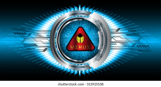 identifying a computer virus. Antivirus protection and computer security concept. PC. vector one zero. scan. technology digital website internet web.