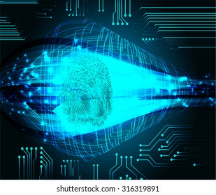 identifying a computer virus. Antivirus protection security concept. PC. vector. scan. technology digital website internet web. scanning. Hand print.