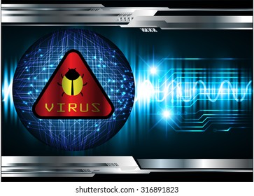identifying a computer virus. Antivirus protection and computer security concept. PC. vector one zero. scan. technology digital website internet web.