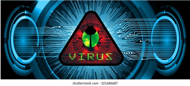 identifying a computer virus. Antivirus protection and computer security concept. PC. one zero. scan. technology digital website internet web. vector
