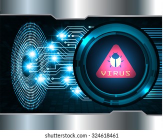 identifying a computer virus. Antivirus protection and computer security concept. PC. vector one zero. scan. technology digital website internet web.