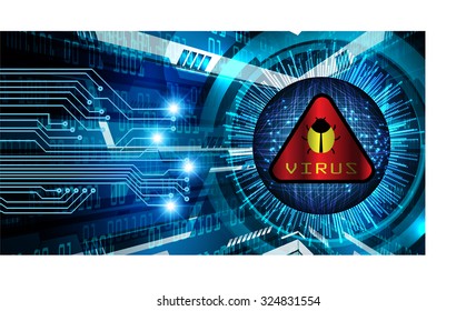 identifying a computer virus. Antivirus protection and computer security concept. PC. vector one zero. scan. technology digital website