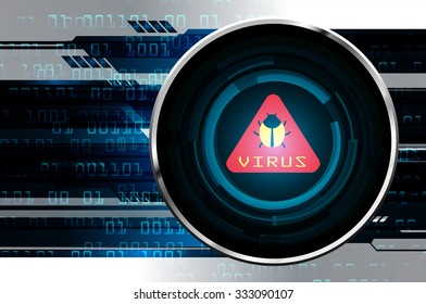 identifying a computer virus. Antivirus protection and computer security concept. PC. one zero. scan. technology digital website. vector. lock, key, Padlock