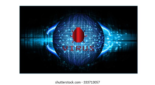 identifying a computer virus. Antivirus protection and computer security concept. PC. one zero. scan. technology digital website. vector. lock, key, Padlock